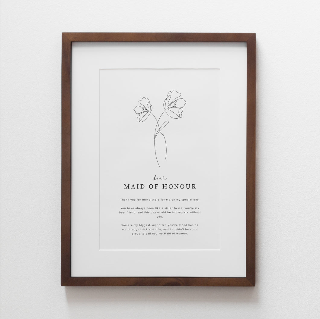 Maid of Honour Print